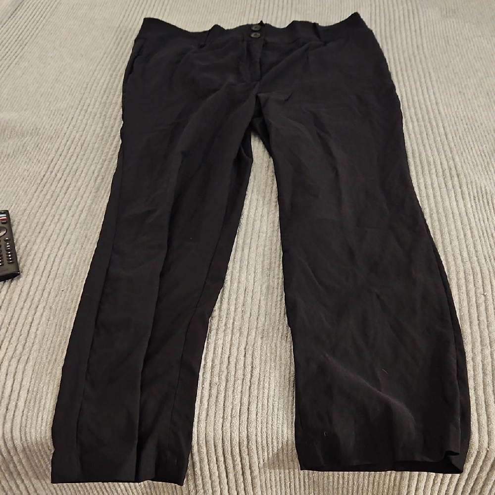 Lane Bryant Black Dress Pants with Flat Front Design